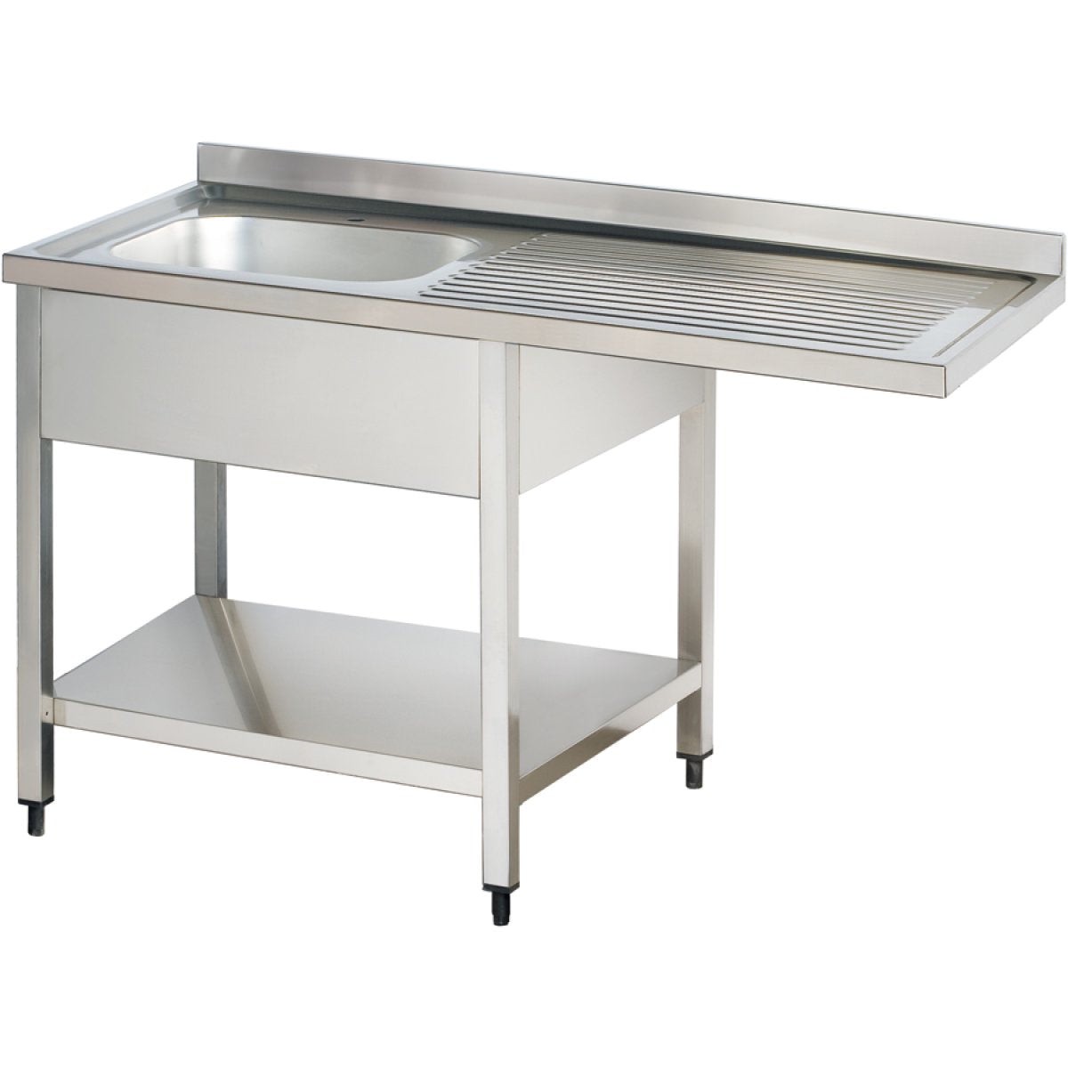 B Grade Commercial Sink For Dishwashers 1 Bowl Left Bottom Shelf Splashback 1200mm Depth 600mm | Vsh126 Lbs B Grade
