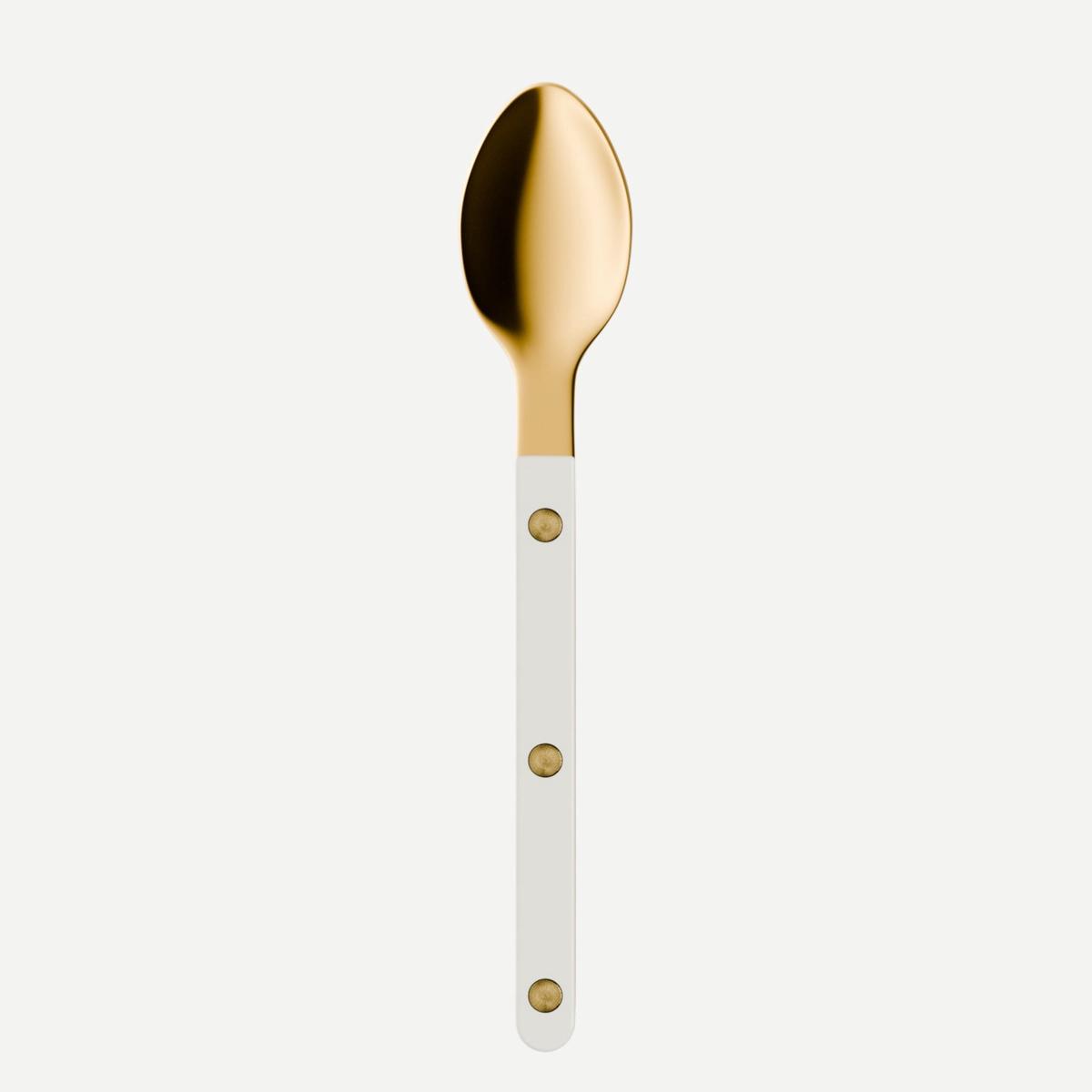 Bistrot Gold color Solid, White – Espresso spoon