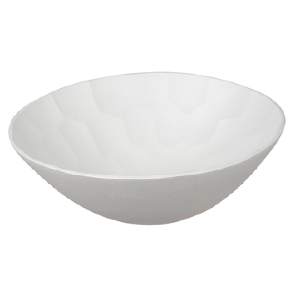 Bon Chef 80091PWHT 3-1/2 Qt. Bowl Round Aluminum Ceramic-Look Sandstone