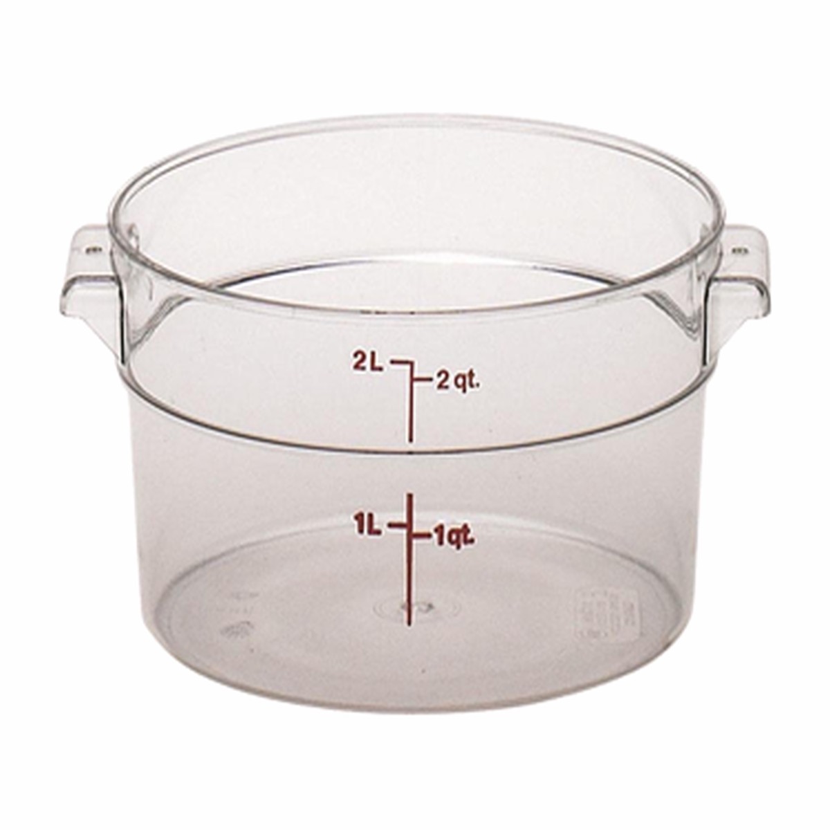 Cambro RFSCW2135 Round Storage Container 2 Qt. Plastic Clear, NSF
