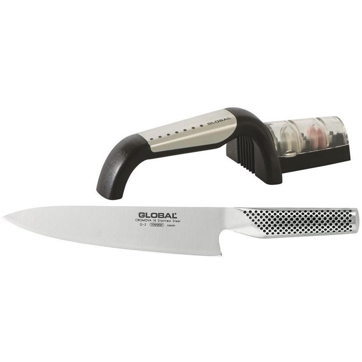 Cooks Knife and Sharpener Set - 20cm