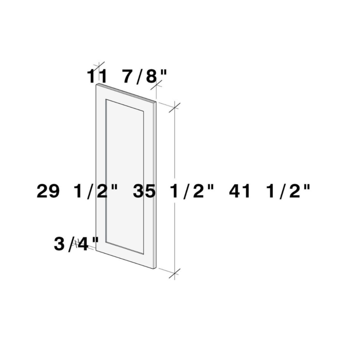 Dark Caramel Wall Dummy Door W12″ X H42″ X D0.75″