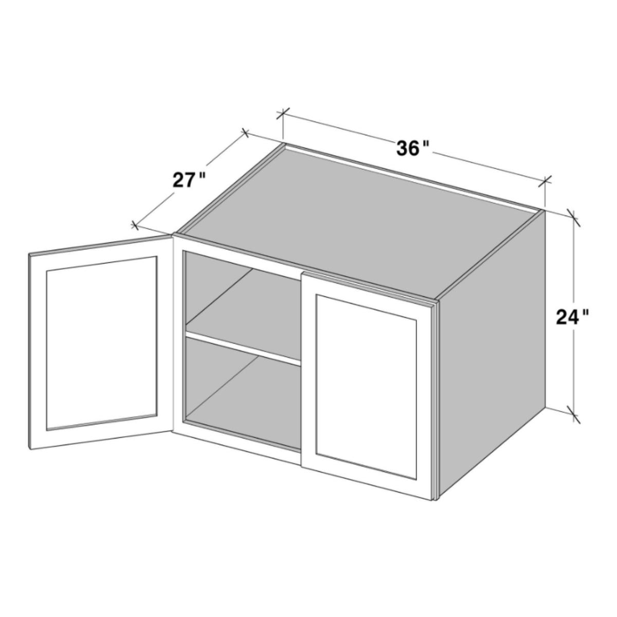 Graphite Shaker Wall Cabinet W36″ X H24″ X D27″
