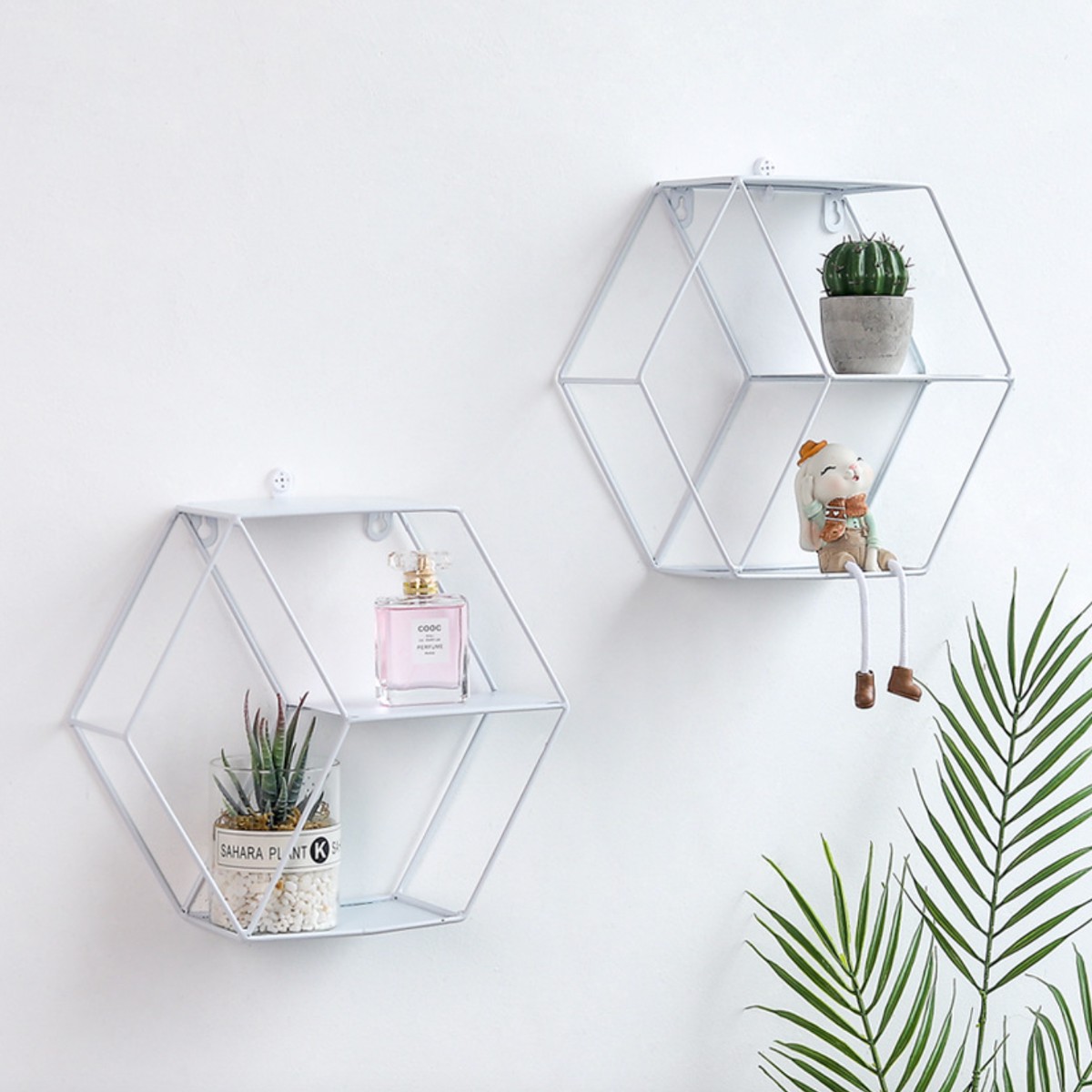 Hexagon Wall Shelf – White