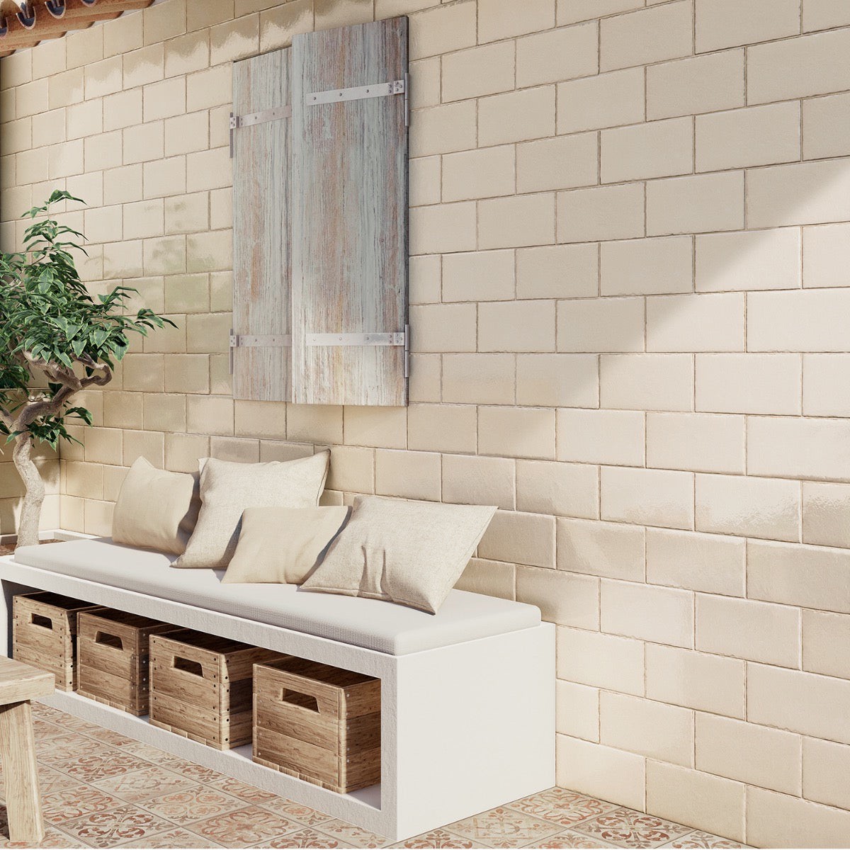 Jamesport Beige 6″x12″ Glossy Porcelain Subway Tile
