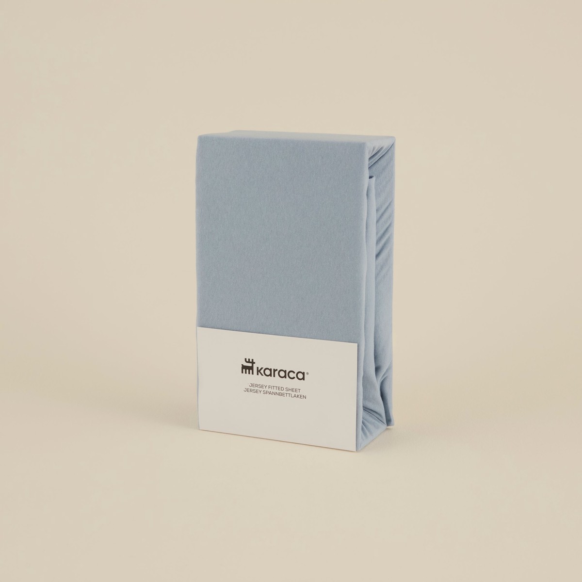 Karaca Home Jersey 100% Turkish Cotton Fitted Sheet, 100×200+30cm, Blue
