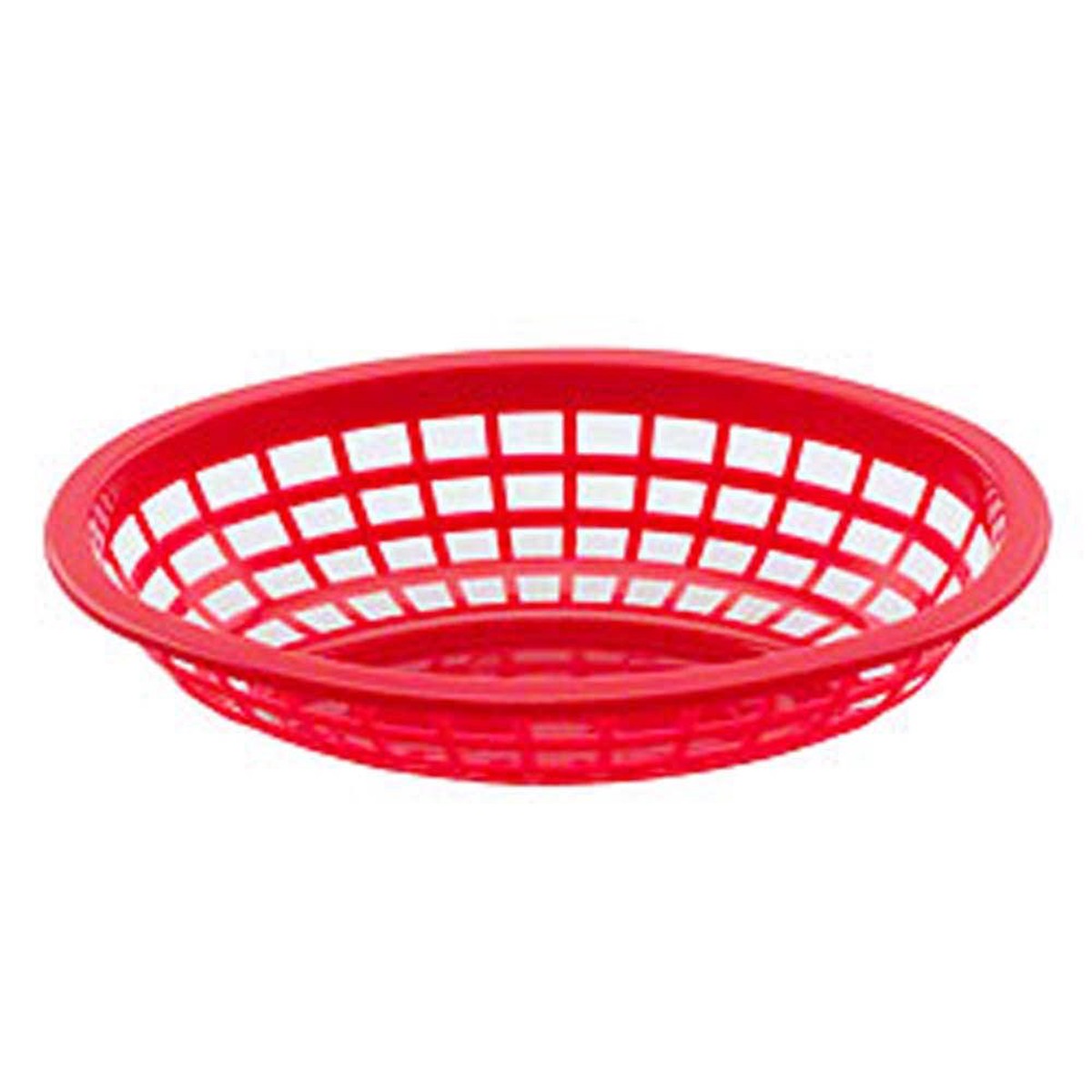 Magnum 80712 7.75″ x 5.5″ Oval Plastic Basket – Red