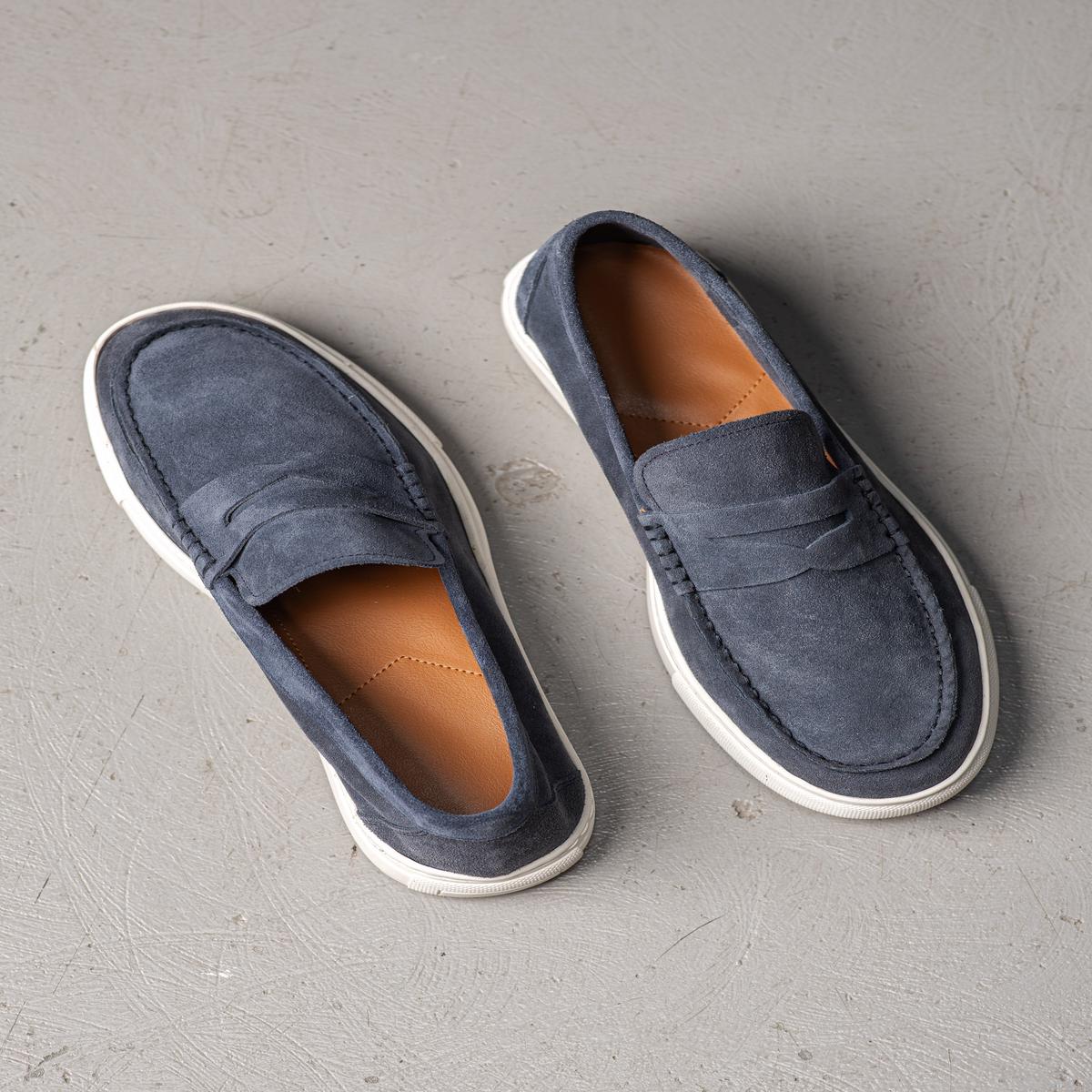 MATTHEW BLEU JEAN SUEDE – MOCASSIN