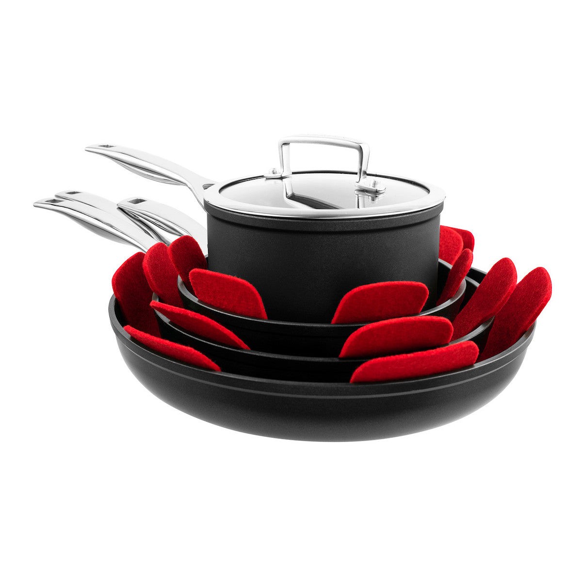 Pan Protector Red – Set Of 3