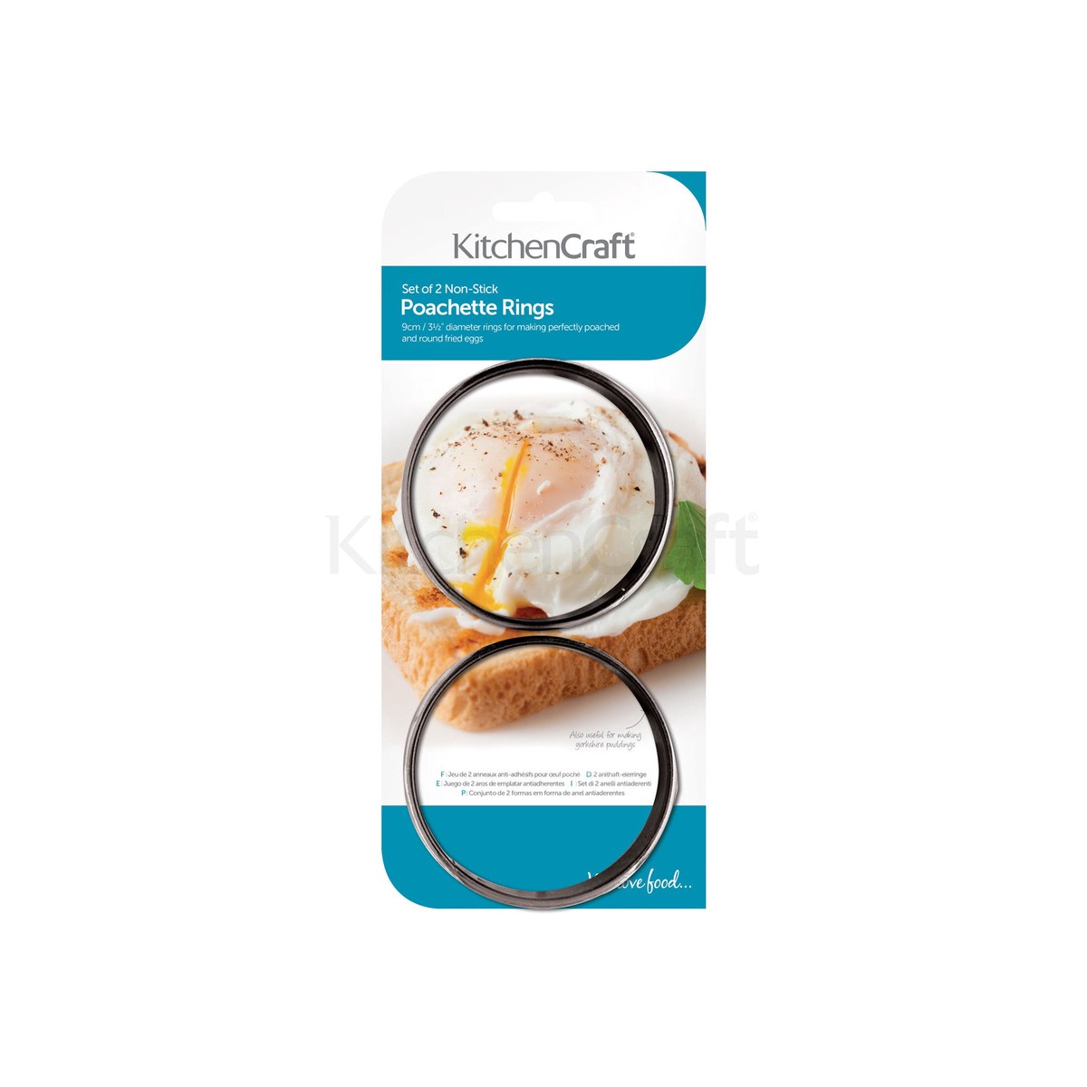 Set of 2 Non-Stick Poachette Rings