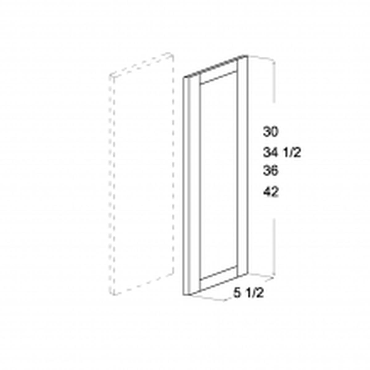 Shaker Black 5 1/2″ W x 41″ H Filler Overlay Pre-Assembled