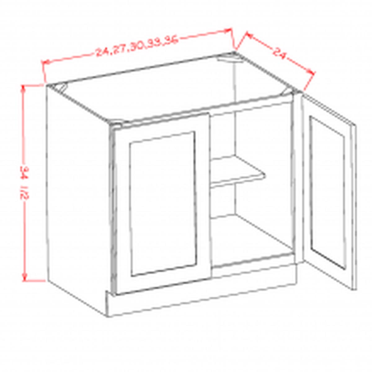 Shaker Honeycomb 27″ Full Height Door Base Cabinet