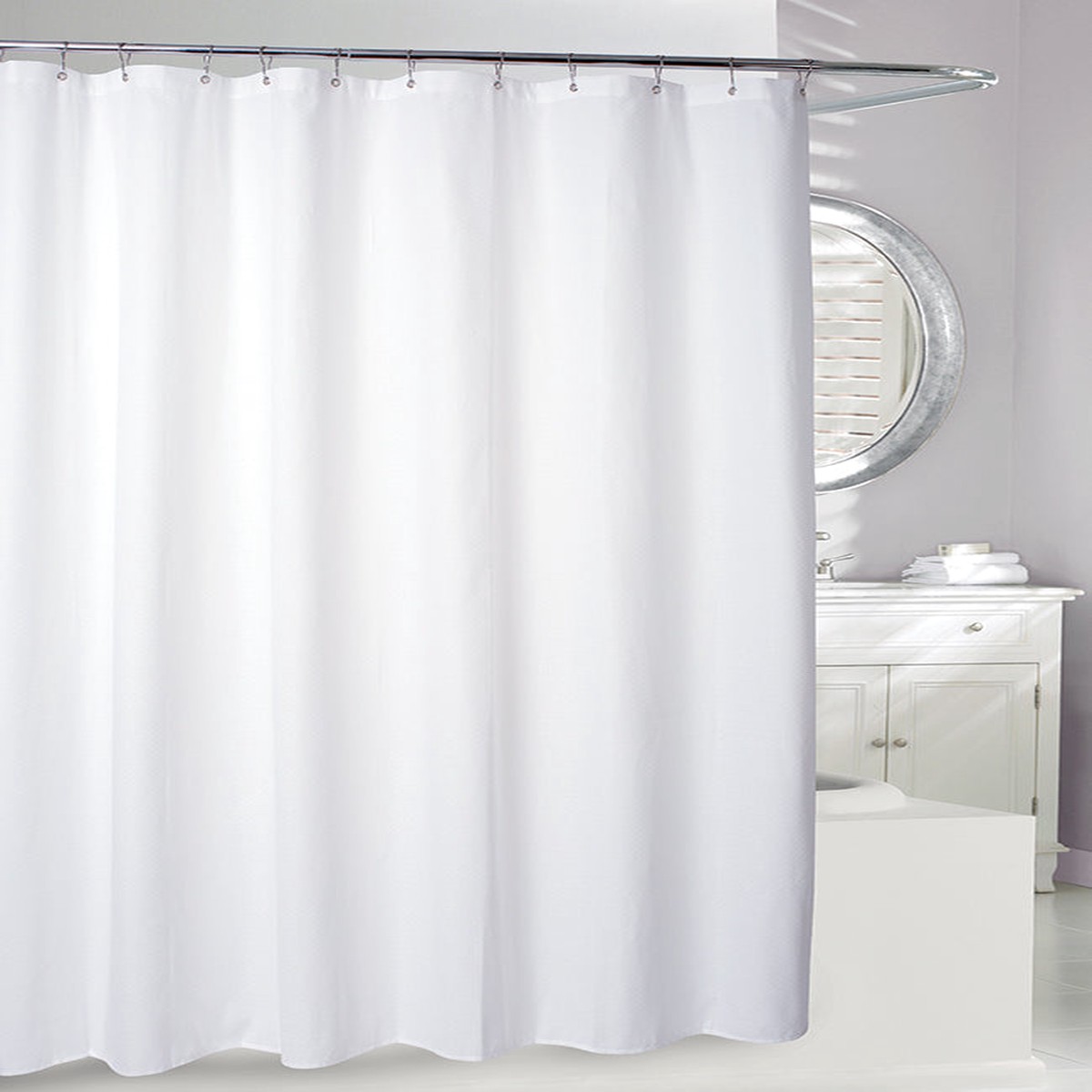 Shower Curtain, Bali White