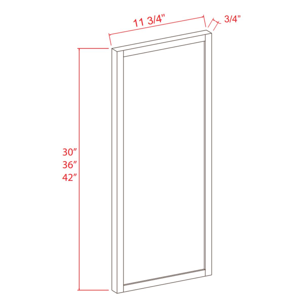 Slim Shaker White Oak Wall Decorative Door Panel – 11 1/2″W x 29″H