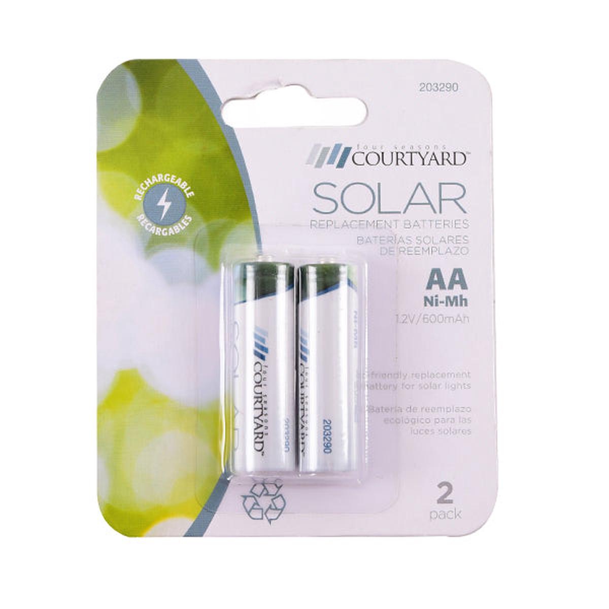 Solar Replacement Batteries Aa 2 Pc