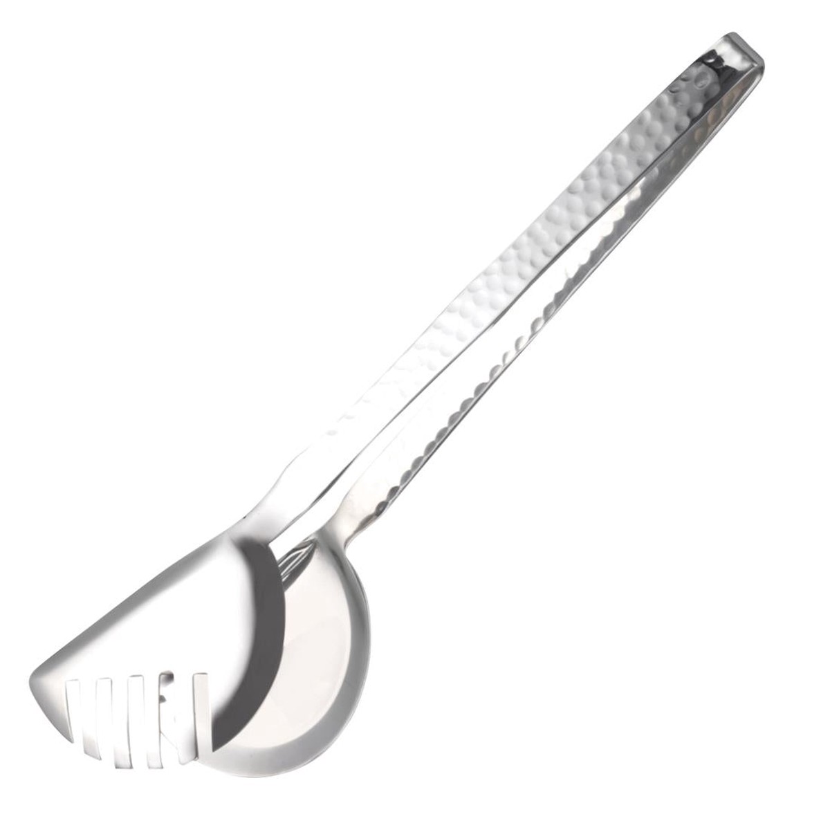 Steelite DWH Hammered Stainless Steel Buffet Salad Tong 10” (6 Pack)