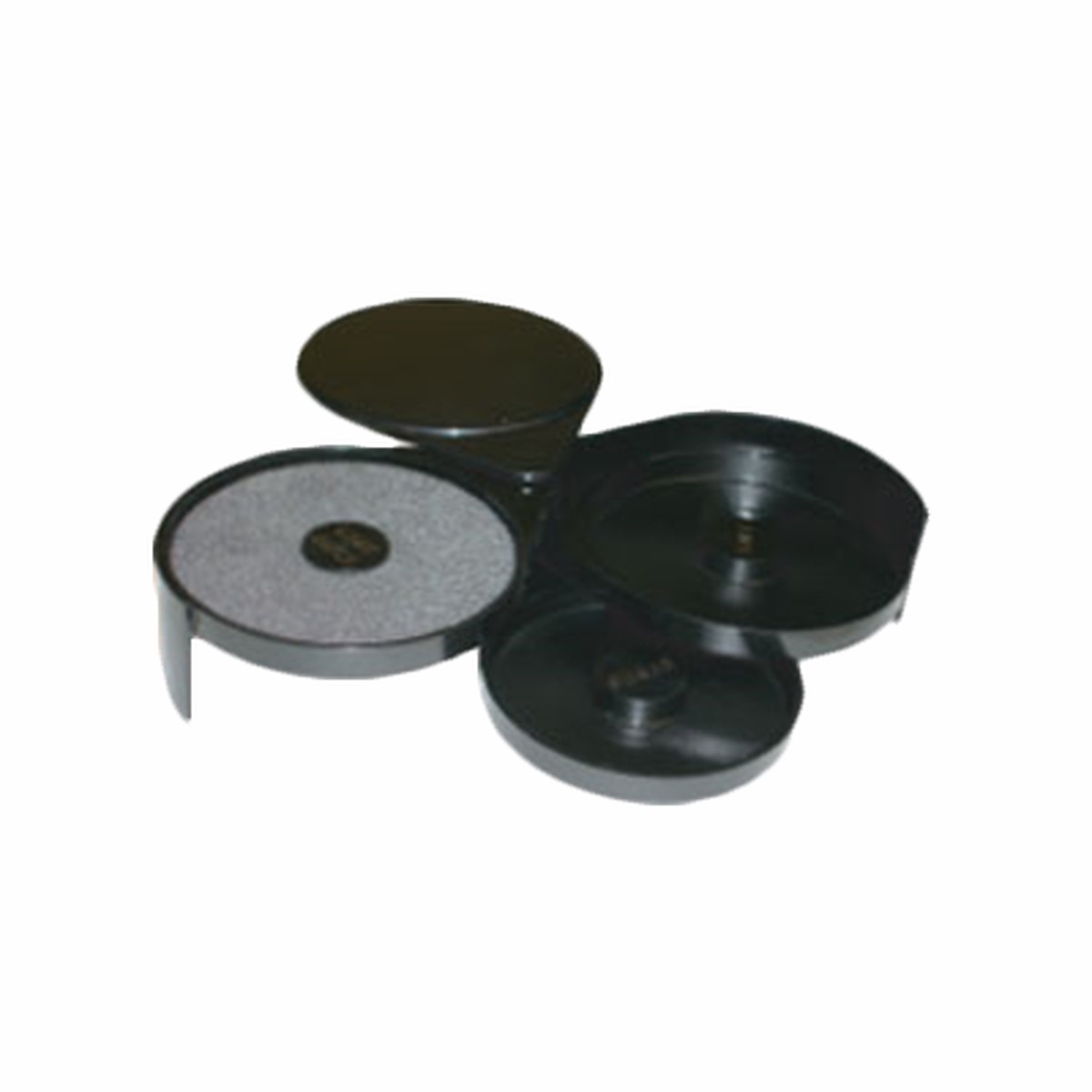 Thunder Group PLSSGR001 Glass Rimmer, 3 swing trays, compact storage, ABS plastic, black