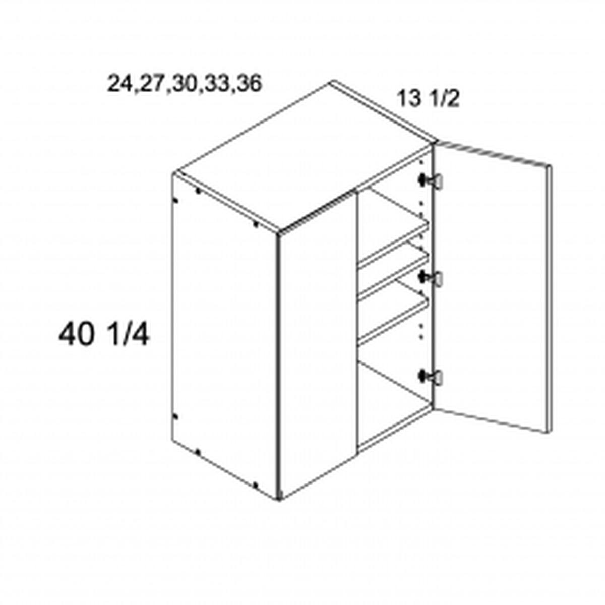 Torino Dark Wood 30″W x 40 1/4″H x 13.5″D Two Door Wall