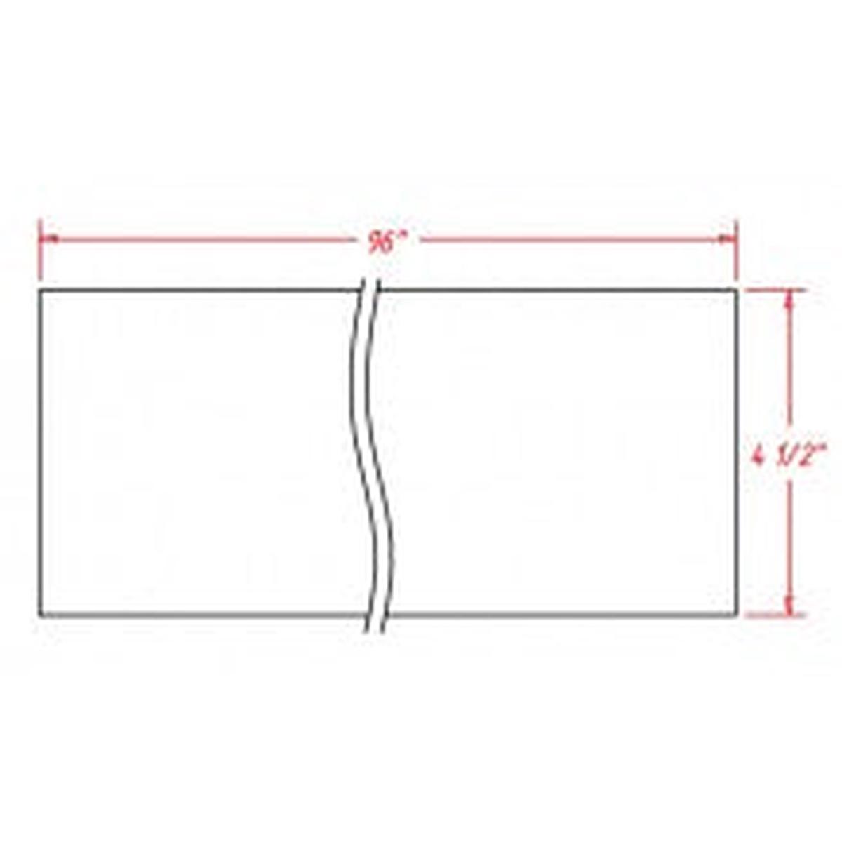 Torrance White 1/4″ D x 4 1/2″ H x 96″ W Toe Kick 8′ Plywood Pre-Assembled