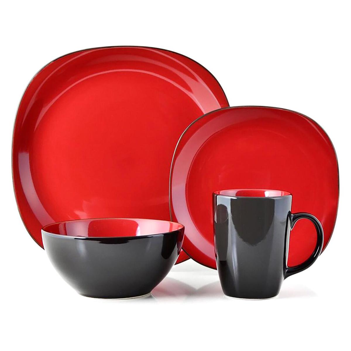 16Pcs Dinnerware Set – Red