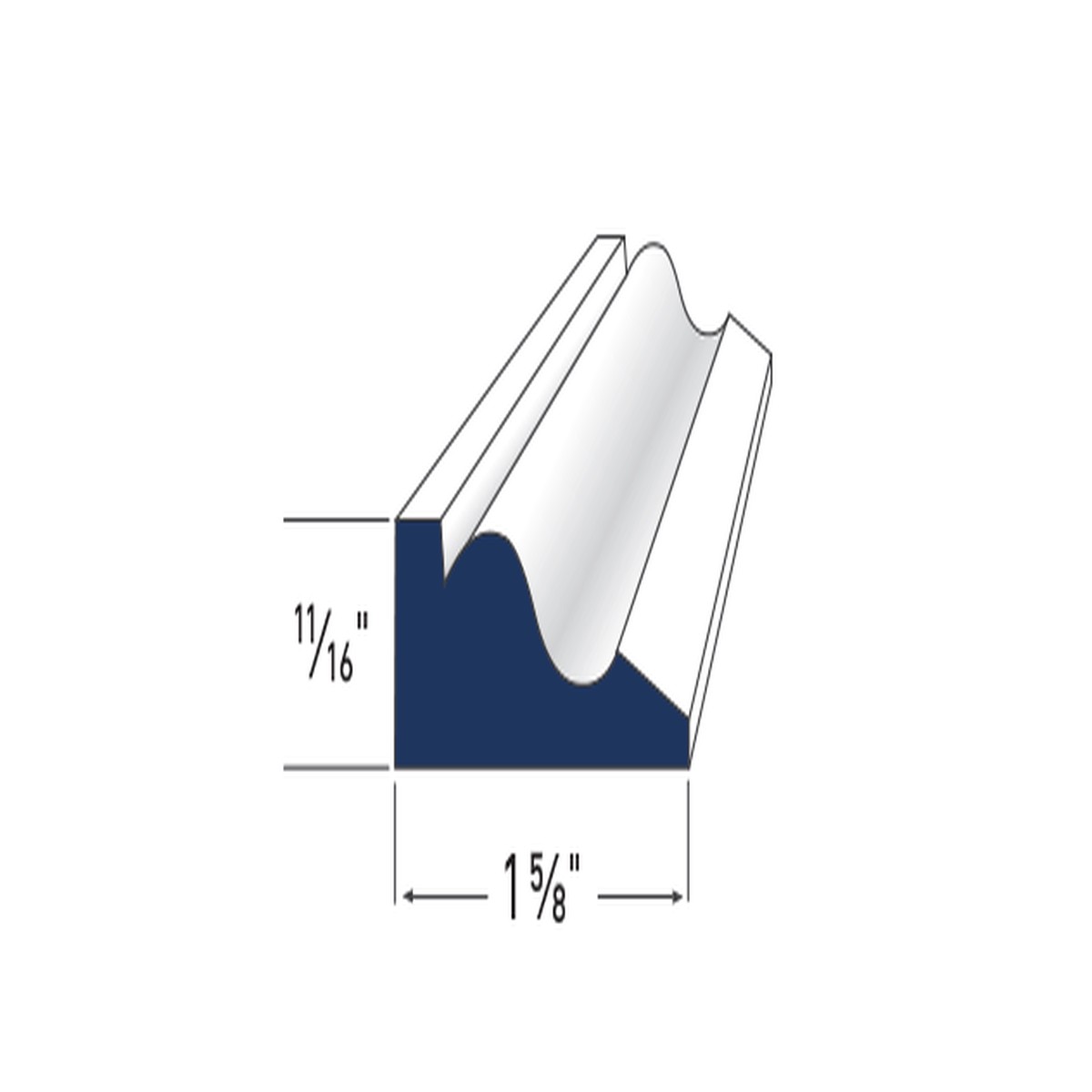 Azek Band Moulding 11/16″ X 1-5/8″ X 16′
