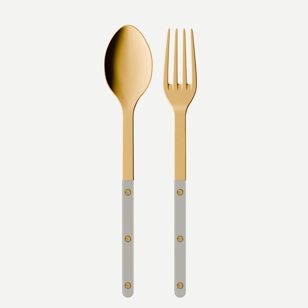 Bistrot Gold color Solid, Grey – Serving set