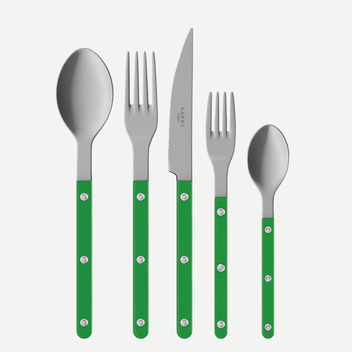 Bistrot Vintage Solid, Garden green – 20 pieces cutlery set