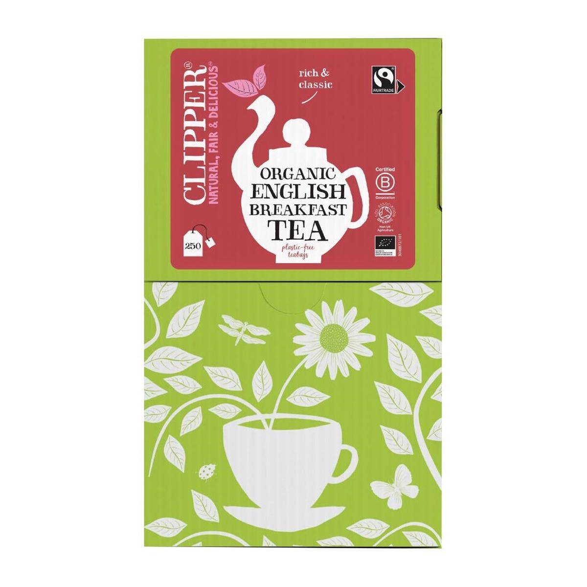 Clipper Fairtrade Organic English Breakfast – Envelope, String & Tag (Pack of 250) – KA503
