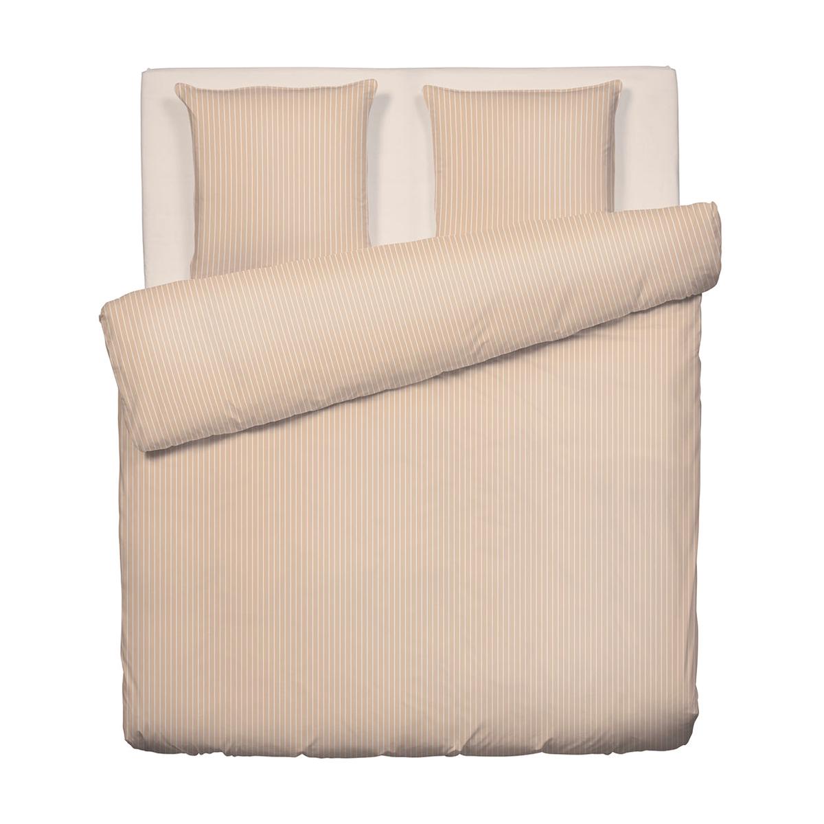 Duvet cover + pillowcase(s) cotton yarn dyed – Eugnie Taupe – 200 x 220 cm + 2 x (80 x 80 cm)