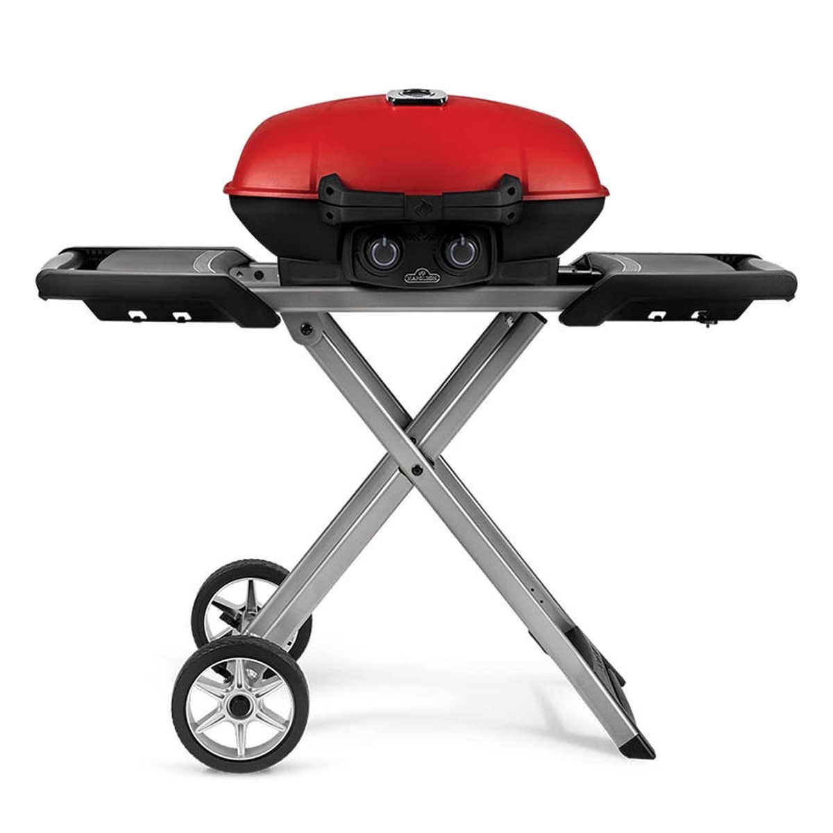Napoleon TravelQ 285 Propane Portable Grill with Scissor Cart & Griddle
