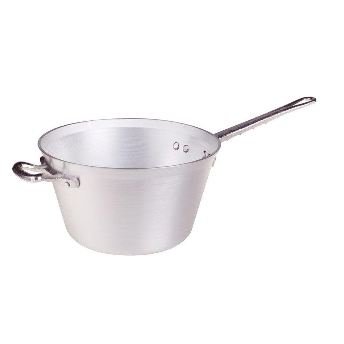 Pentole Agnelli ALMA16528 12″ Aluminum Polenta Cauldron with Handle – 7 Qt.