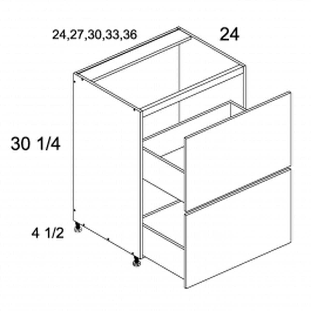 Riviera Oyster Shell 24″ W Range Top Two Drawer Base