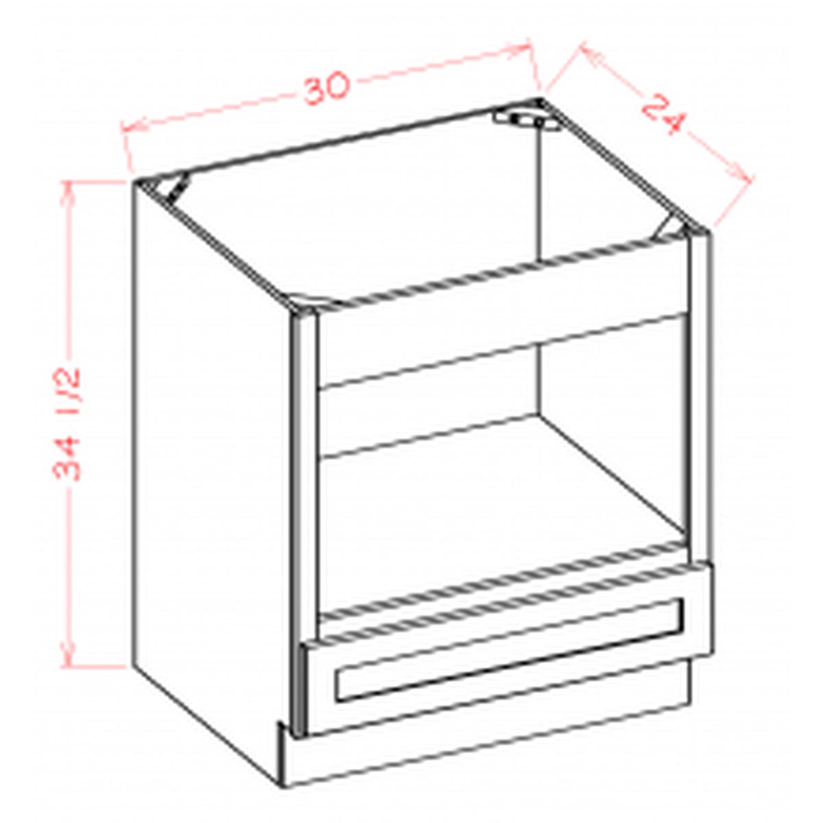 Rustic Shaker 30″ Microwave Base Cabinet Pre-Assembled