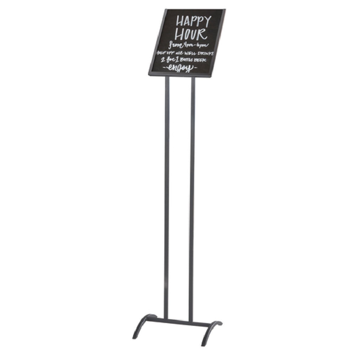 Cal Mil 4091-811-13 10 Inch Sign Holder with Chalkboard Black Metal