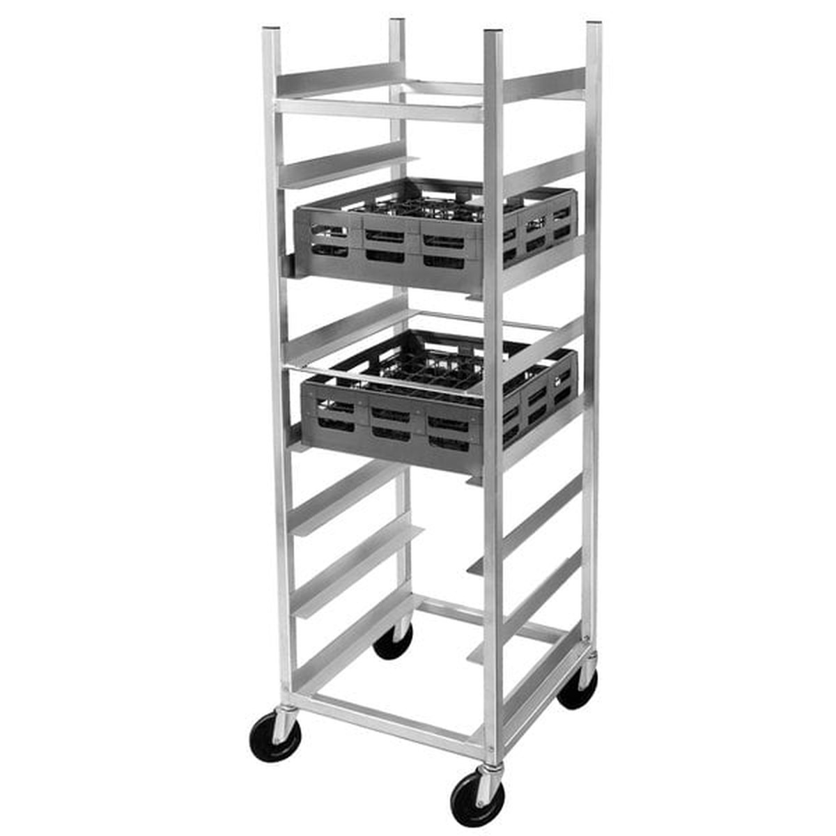 Channel GRR-8 8-Tier Heavy Duty Glass Rack Cart with 8″ Spacing
