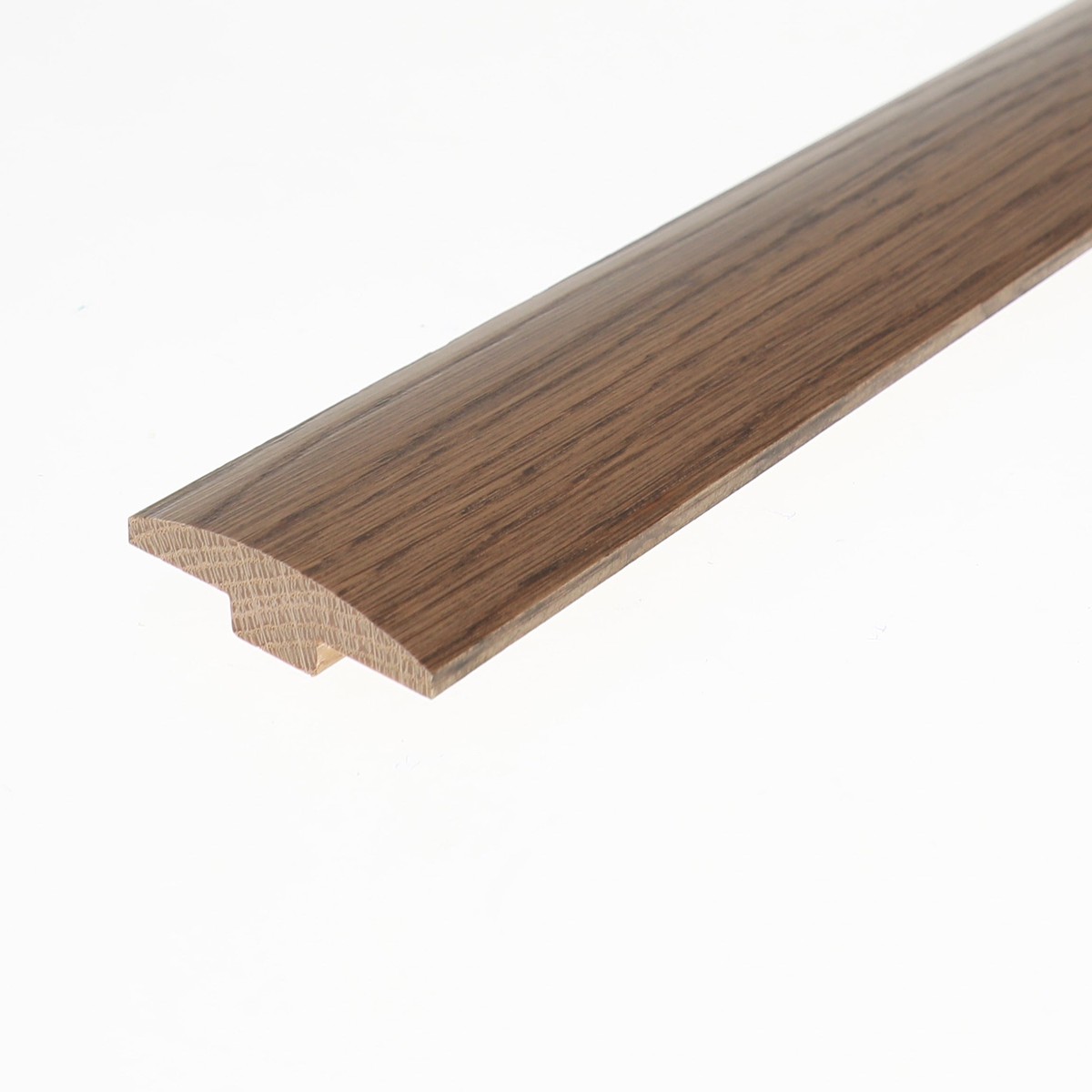 Flexco Latte Brushed French Oak 2-in T x 0.44-in W x 78-in L Solid Wood Floor T-moulding