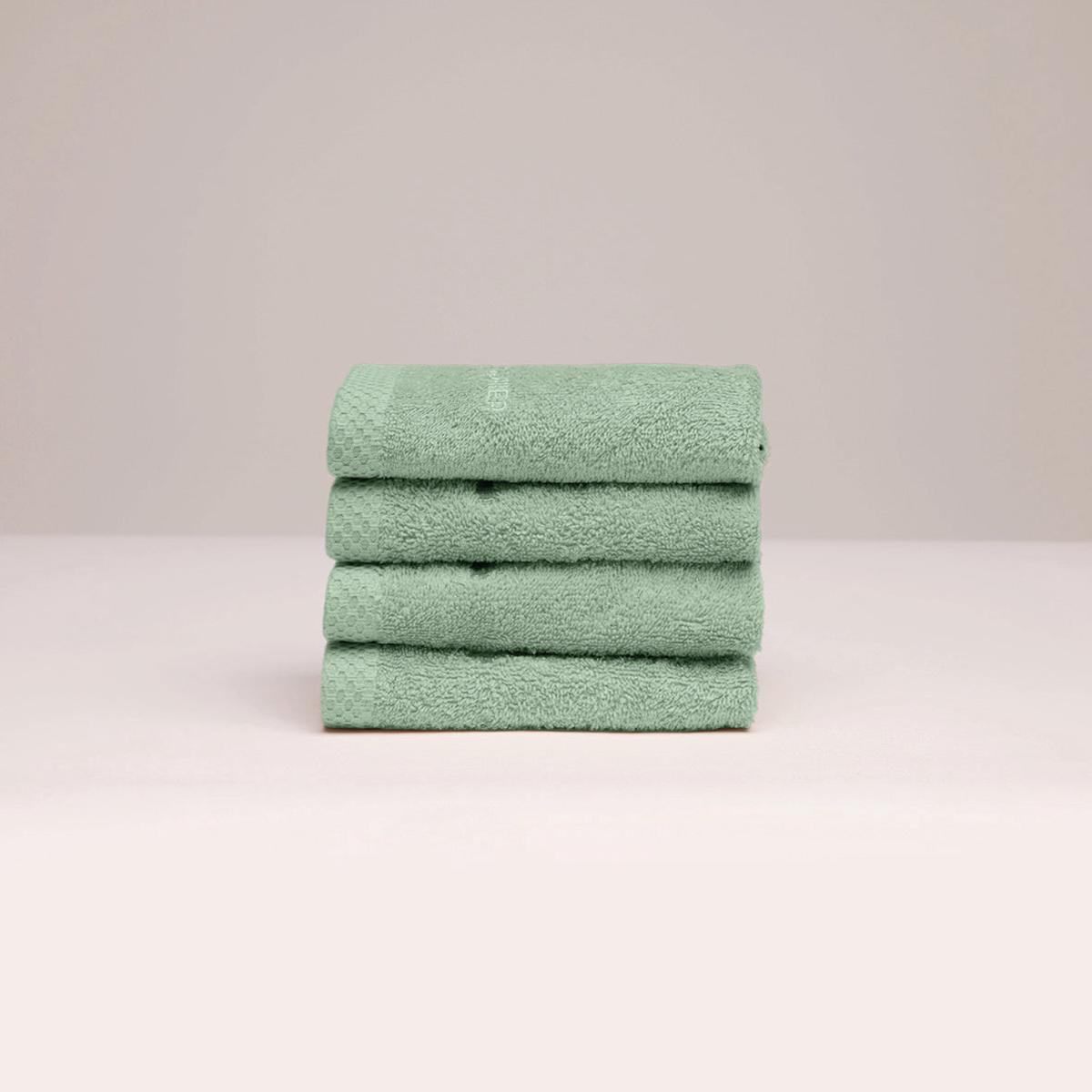 Guest towel combed cotton LT – Oasis – 4 x (30 x 30 cm) – Sage green