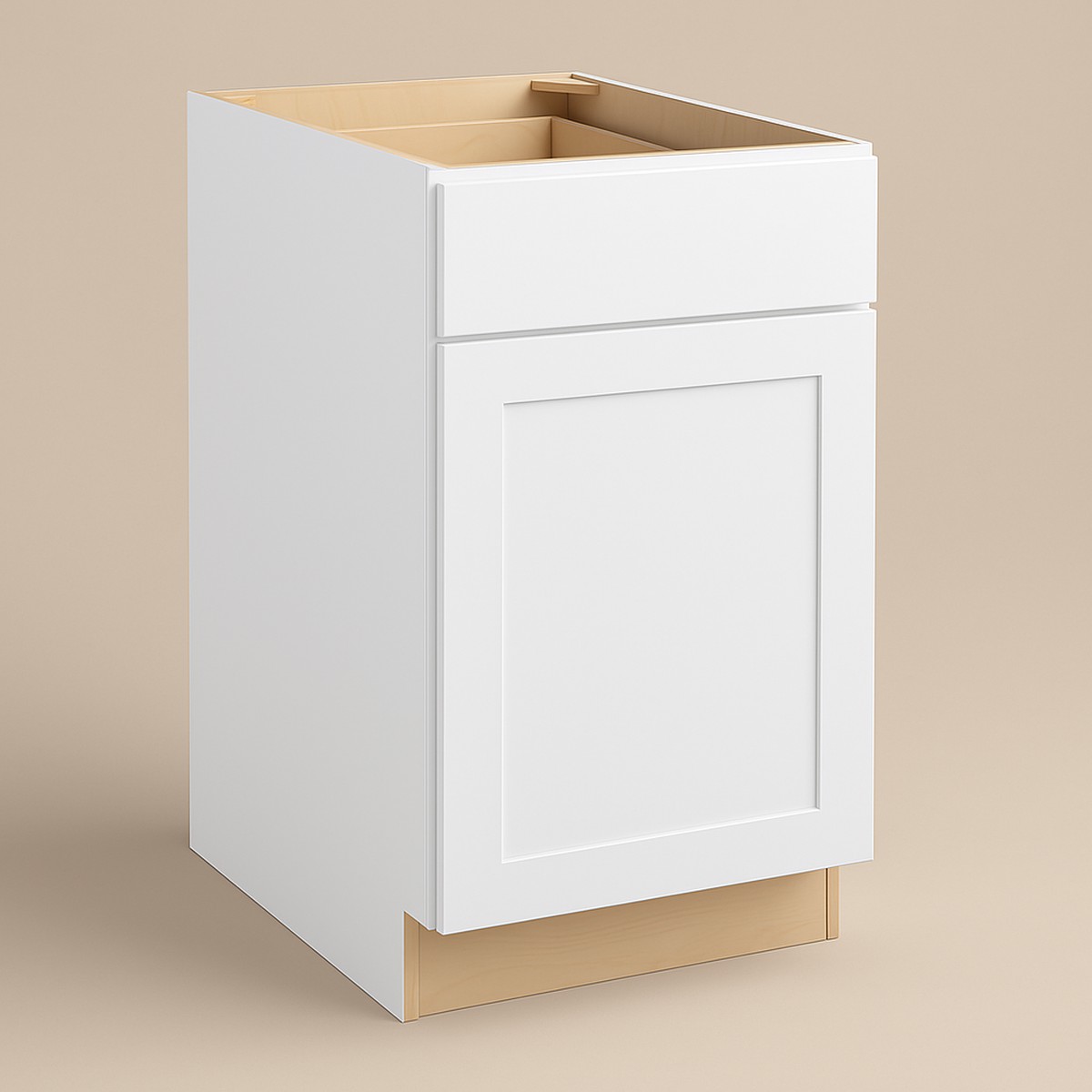 Hampton Bay Avondale 24 in. Alpine White Shaker Base Kitchen Cabinet