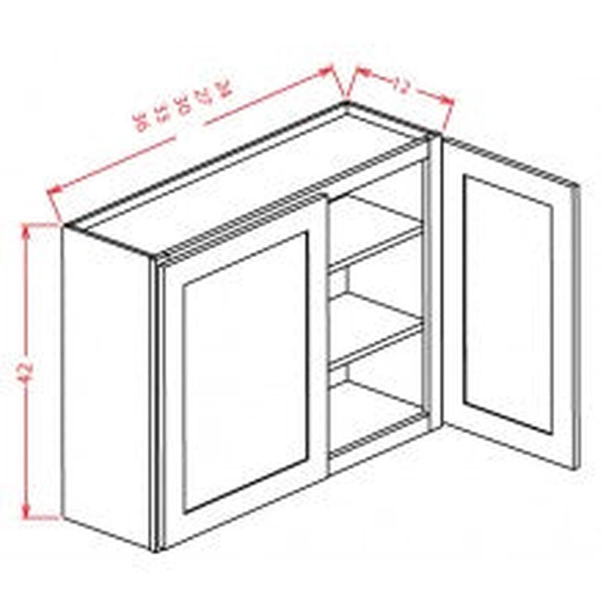Rustic Shaker 24″W x 42″H Wall Cabinet Pre-Assembled