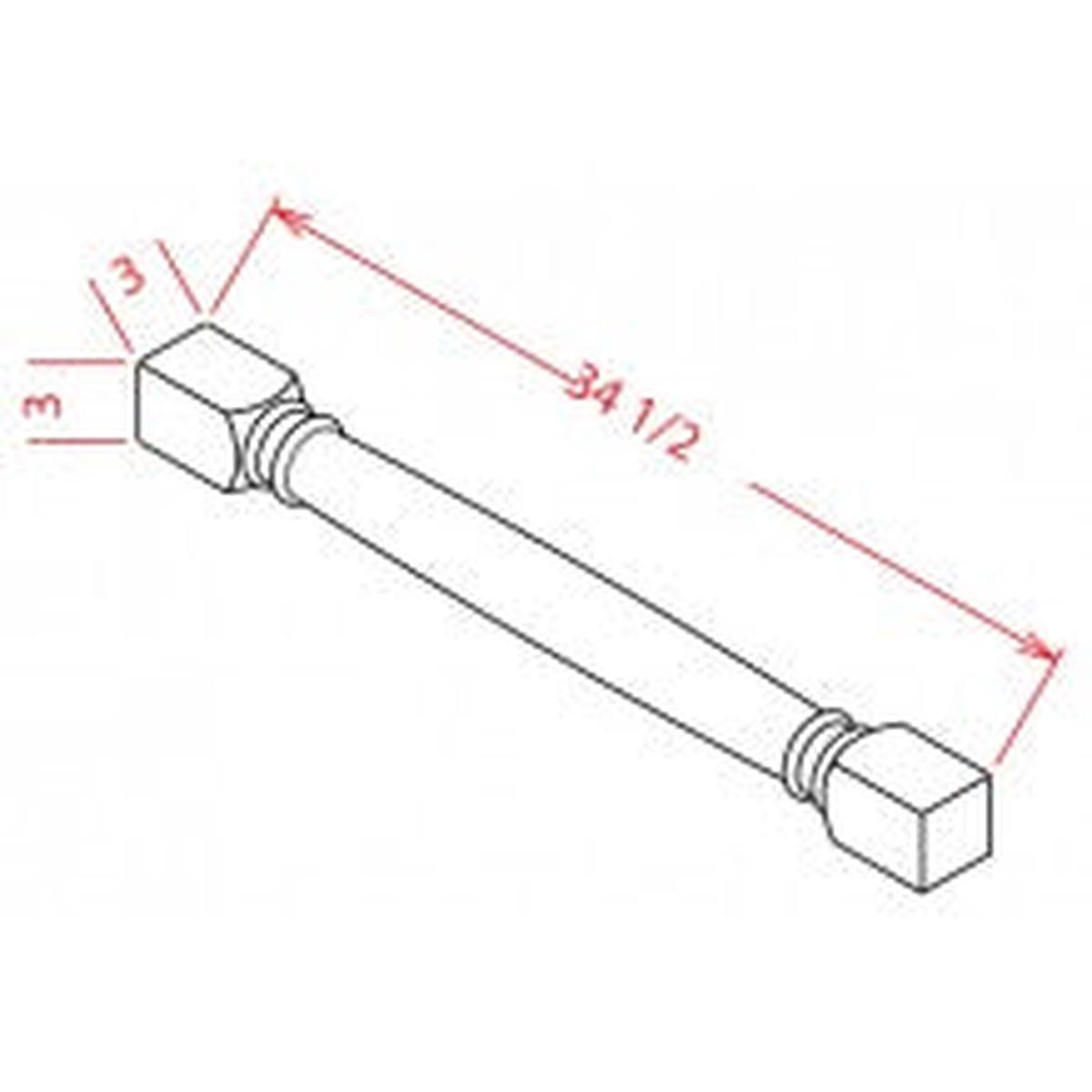 Slim Shaker White 3″ W x 34 1/2″ H Classic Decorative Leg Pre-Assembled