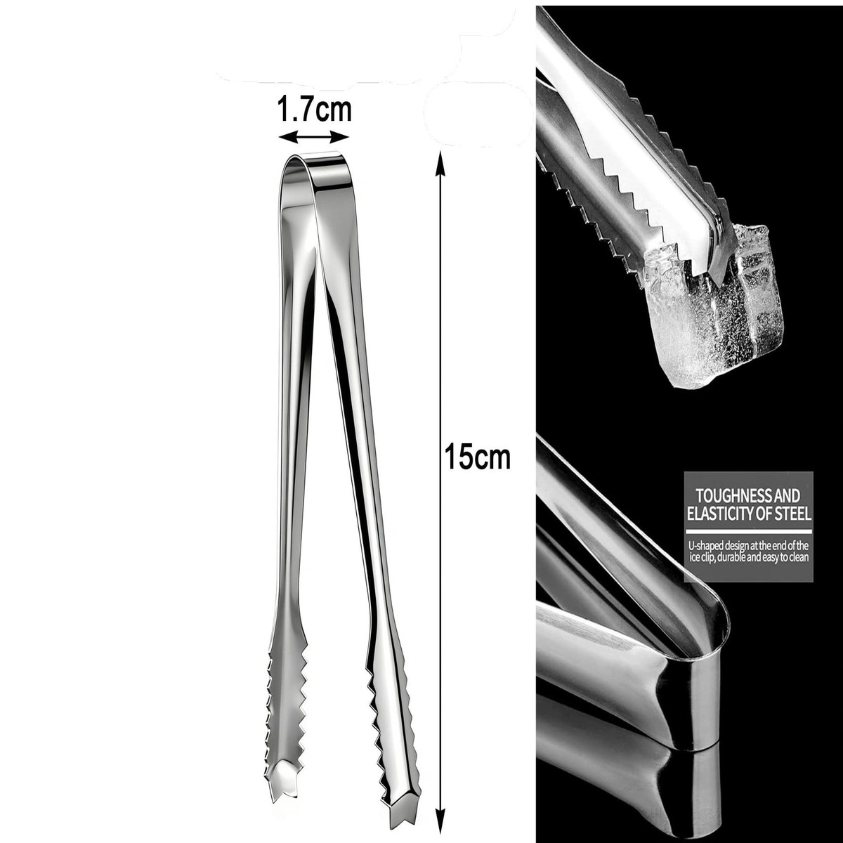 Stainless Steel Ice Tong 15 cm