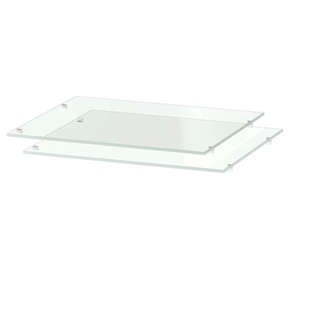 UTRUSTA shelf, glass, 40×37 cm, 2 pack