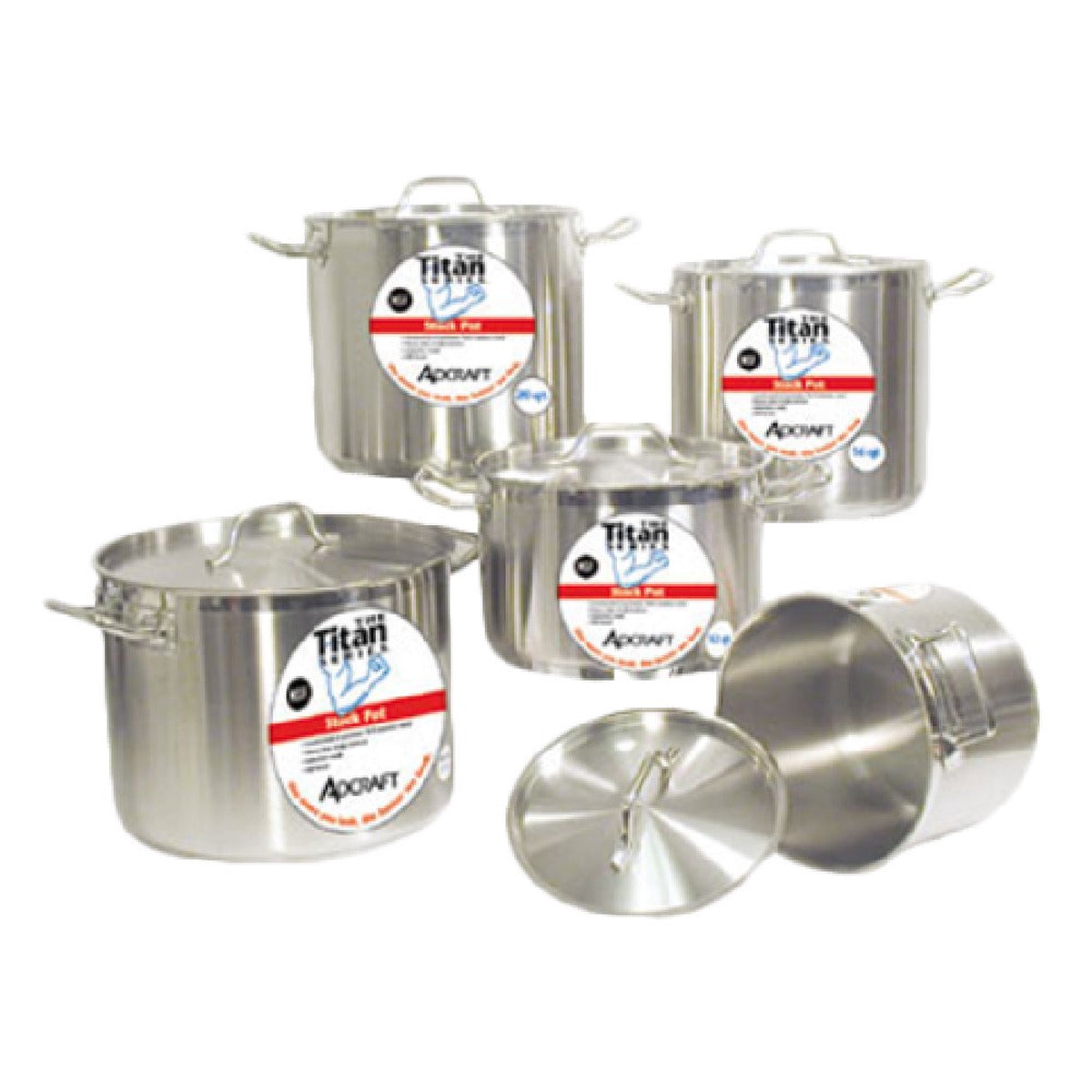 Admiral Craft SSP-16 16 Quarts Stock Pot With Cover Induction Ready Aluminum Core