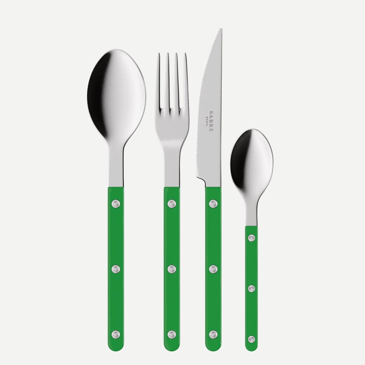 Bistrot Solid, Garden green – 24 pieces cutlery set