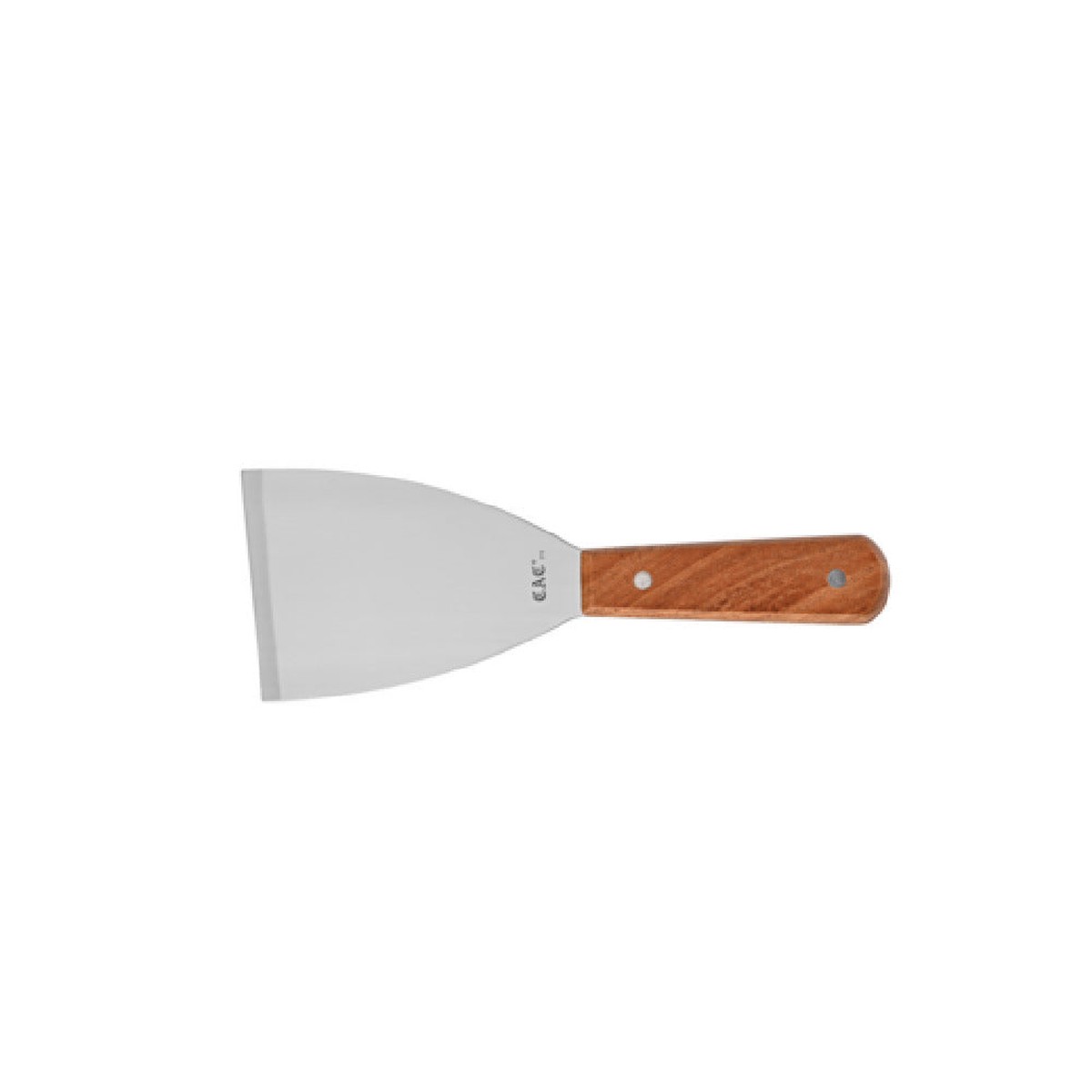 CAC China TNRW-SC53 4-1/2 Inch Scraper Grill Wooden Handle Stainless Steel