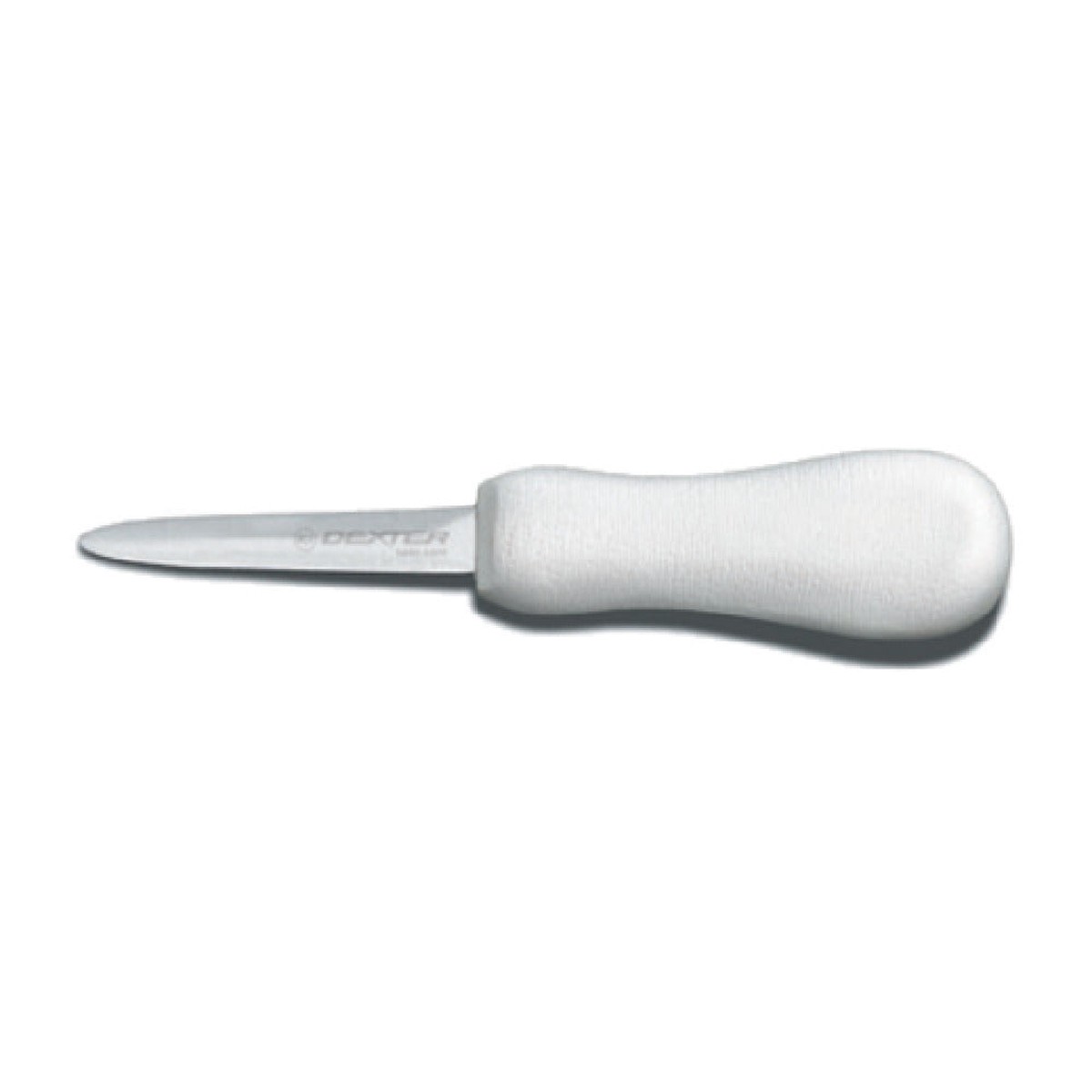 Dexter Russell S134PCP 3 Inch Blade Textured Polypropylene White Handle Oyster Knife