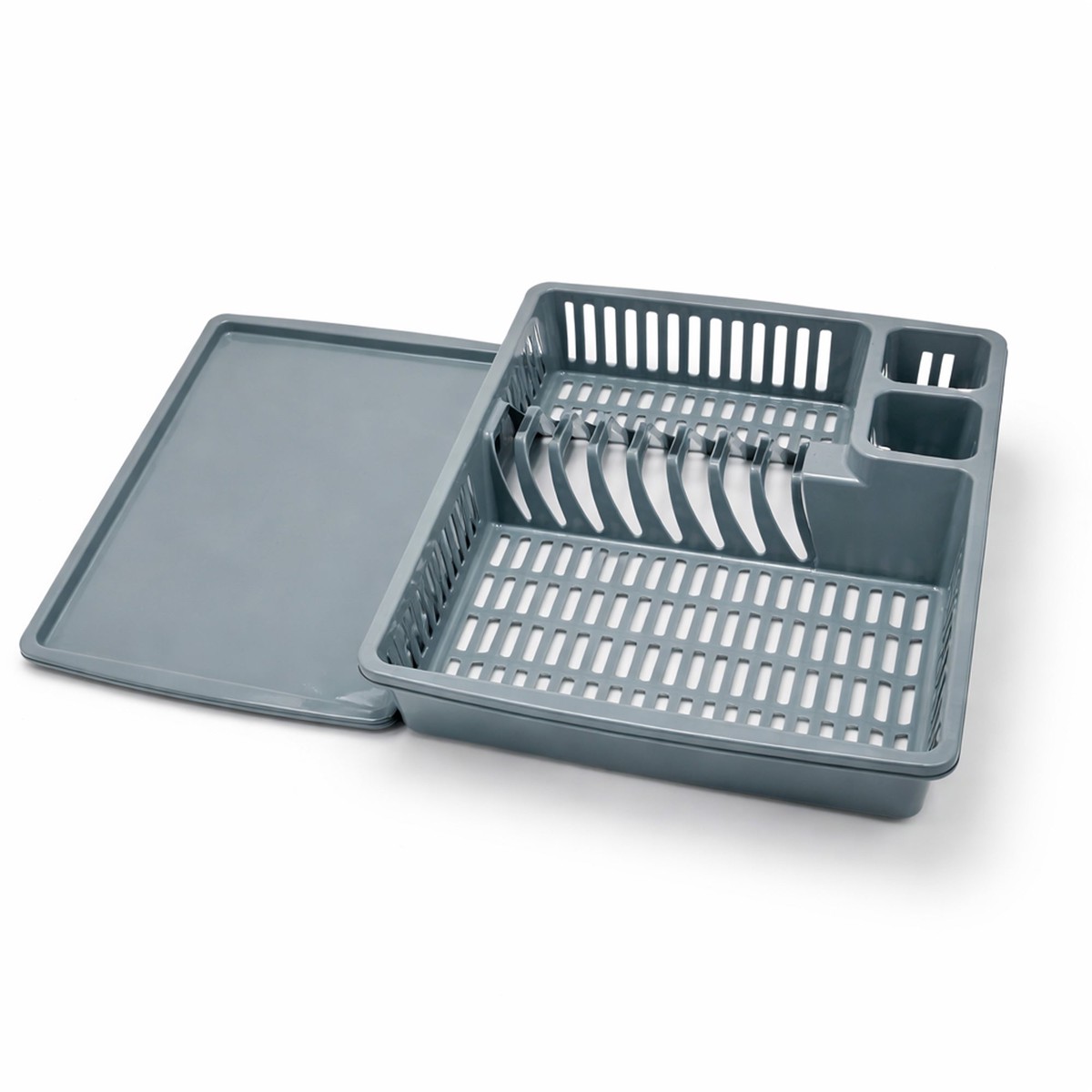 E-180 Modern Dish Drainer Kitchen Dish Rack with Tray Multi-Purpose Drying Organizer
