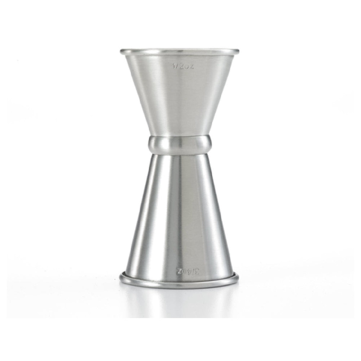 Mercer Culinary M37000 1/2 to 3/4 Oz Jigger with Internal Marking Lines Stainless Steel