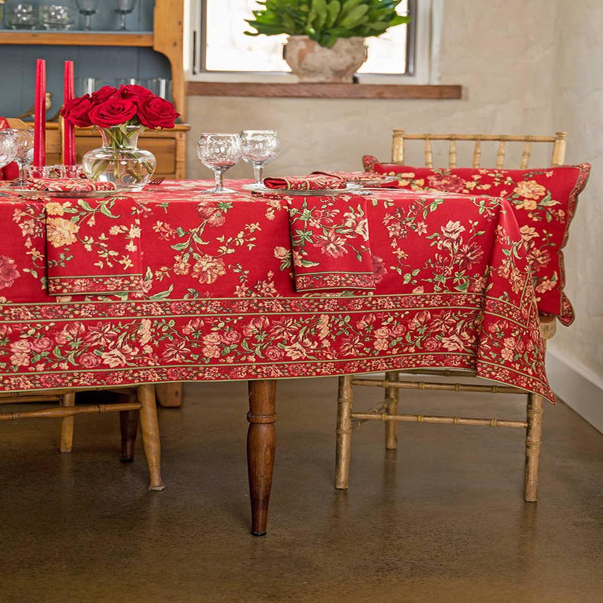 Milene Tablecloth – Red: 60×90