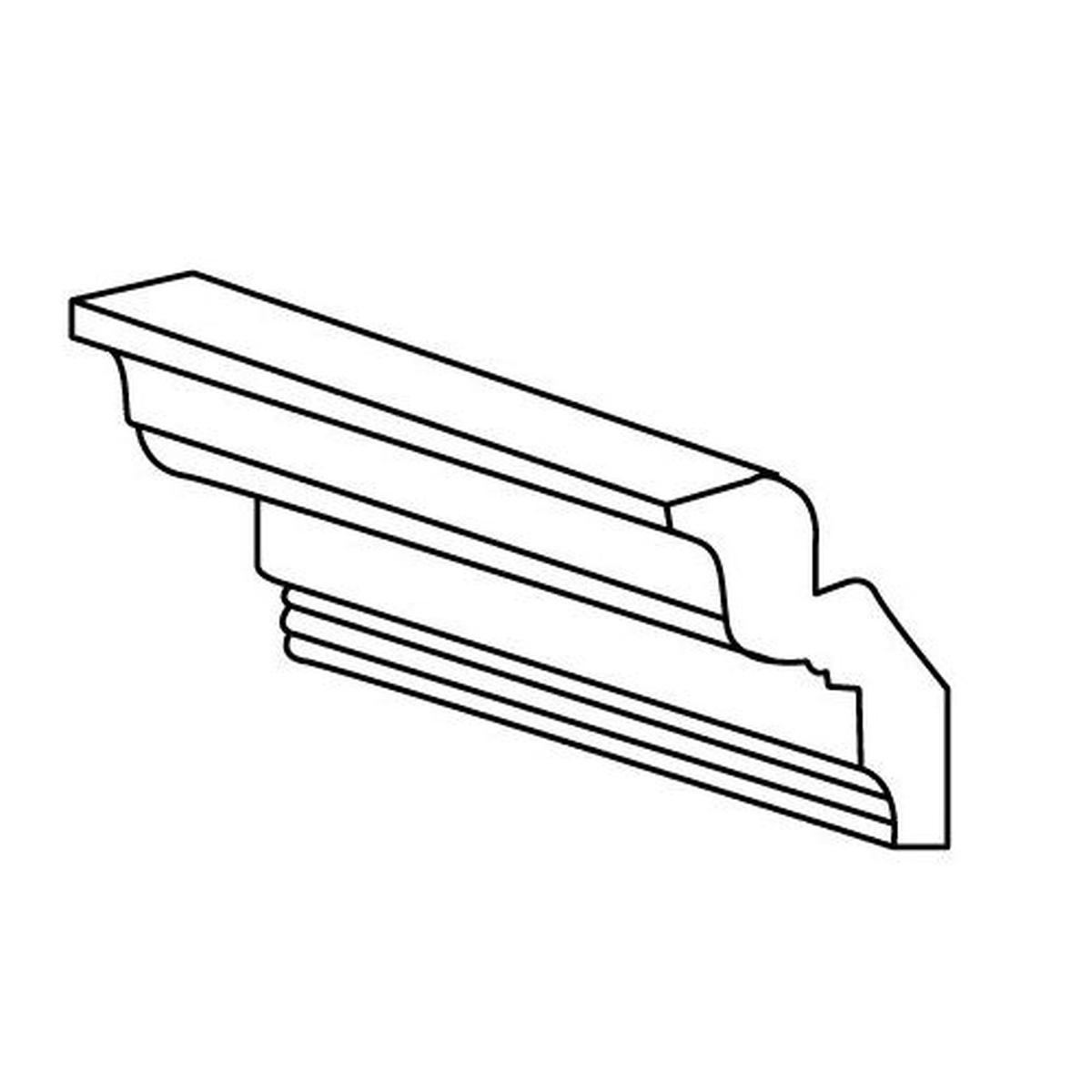 Navy Blue Shaker 8′ Crown Molding Pre-Assembled
